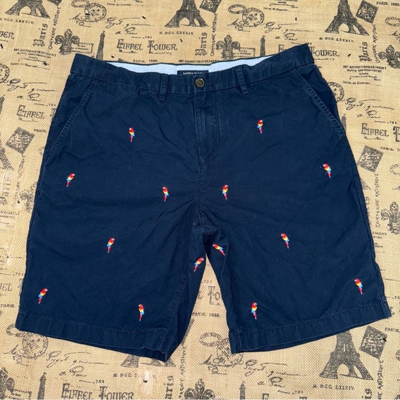 Tommy Hilfiger Other - Tommy Hilfiger Navy Blue Parrot Embroidery Shorts Size 35
Excellent Condition